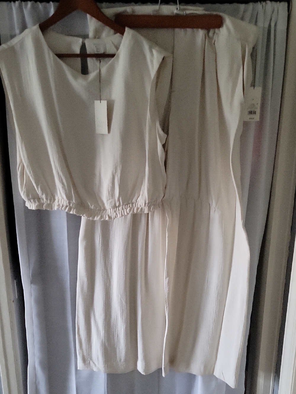 a new day Cream Sleeveless Crop Top With Pant Set